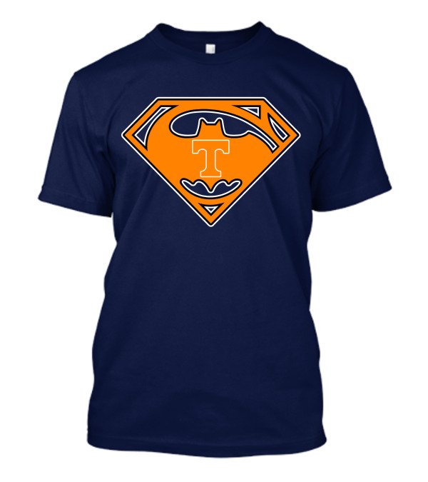 Superman Batman Tennessee Volunteers Logo T-Shirt