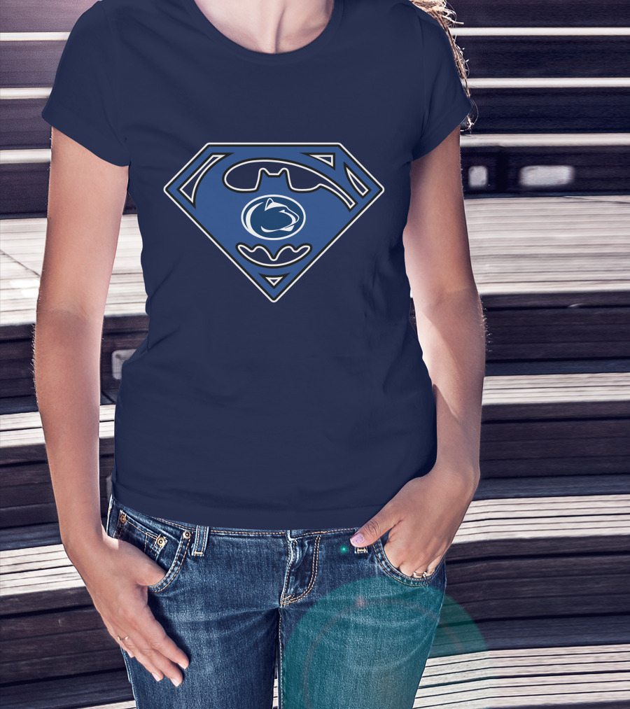Penn State Nittany Lions Batman Superman Mashup T-Shirt