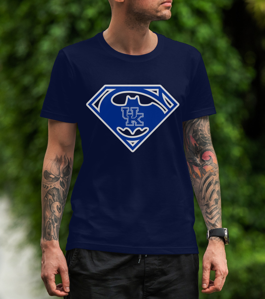 Kentucky Wildcats Uk Batman Superman Crossover T-Shirt