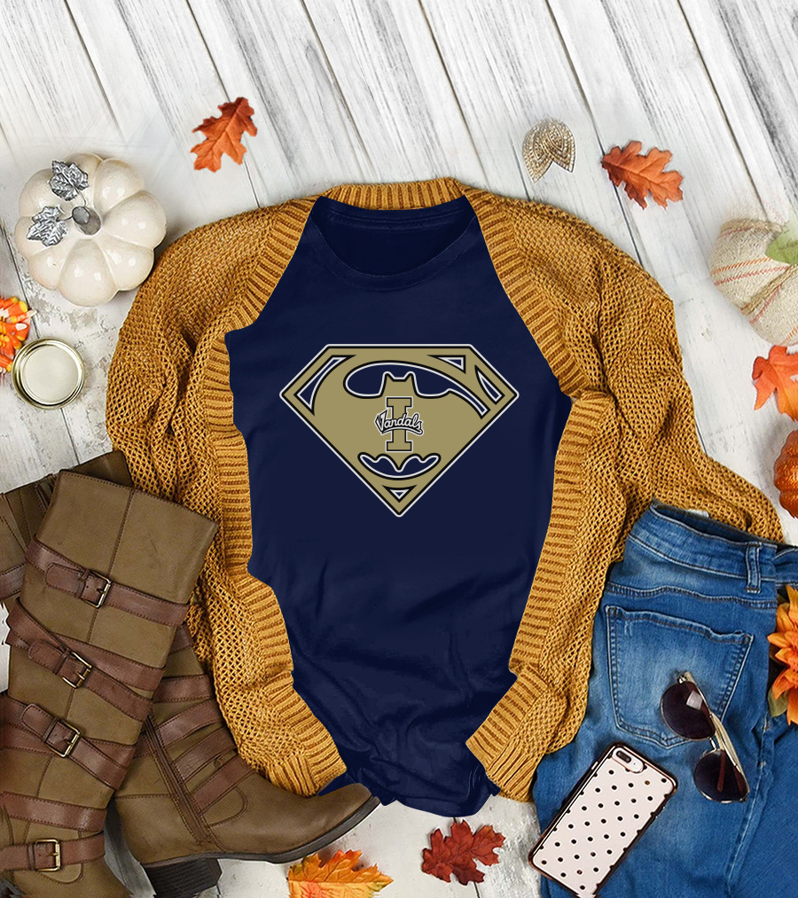 Superman Batman Logo Mashup Idaho Vandals '67 T-Shirt