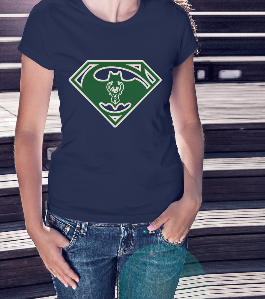 Milwaukee Bucks Superhero Logo 174 T-Shirt
