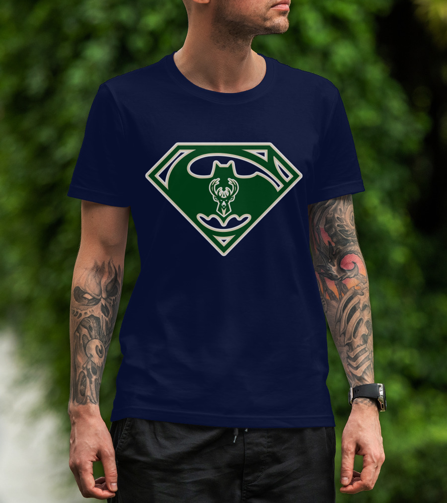 Milwaukee Bucks Superhero Logo 174 T-Shirt