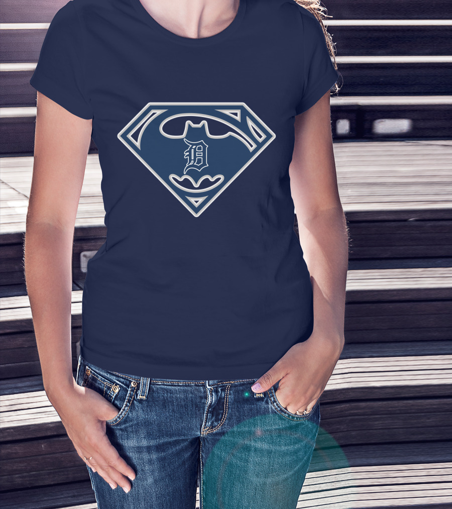 Detroit Tigers Superhero Emblem 210 T-Shirt