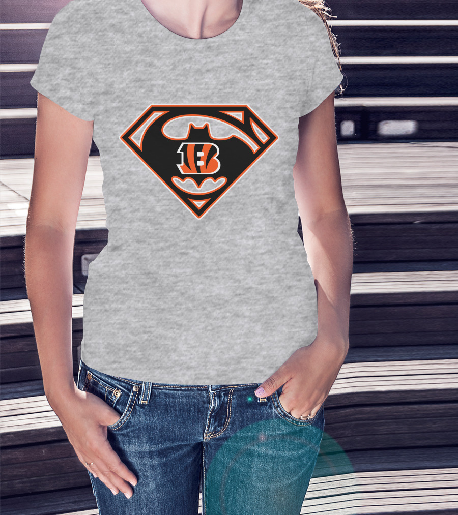 Cincinnati Bengals Batman Superman T-Shirt