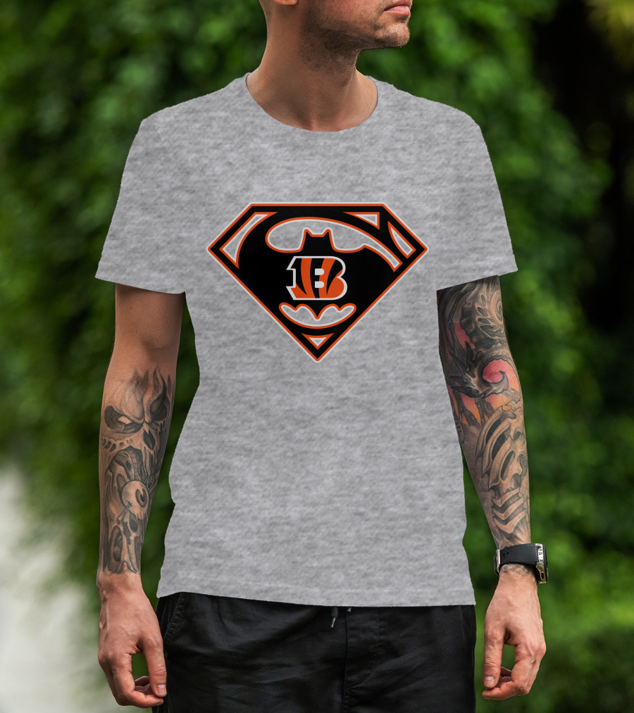 Cincinnati Bengals Batman Superman T-Shirt