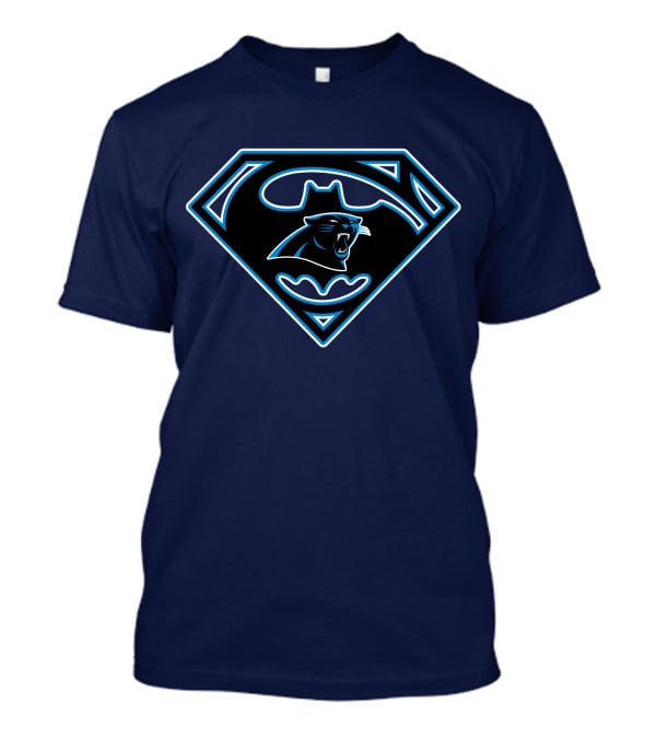 Carolina Panthers Superman Batman Logo 245 T-Shirt