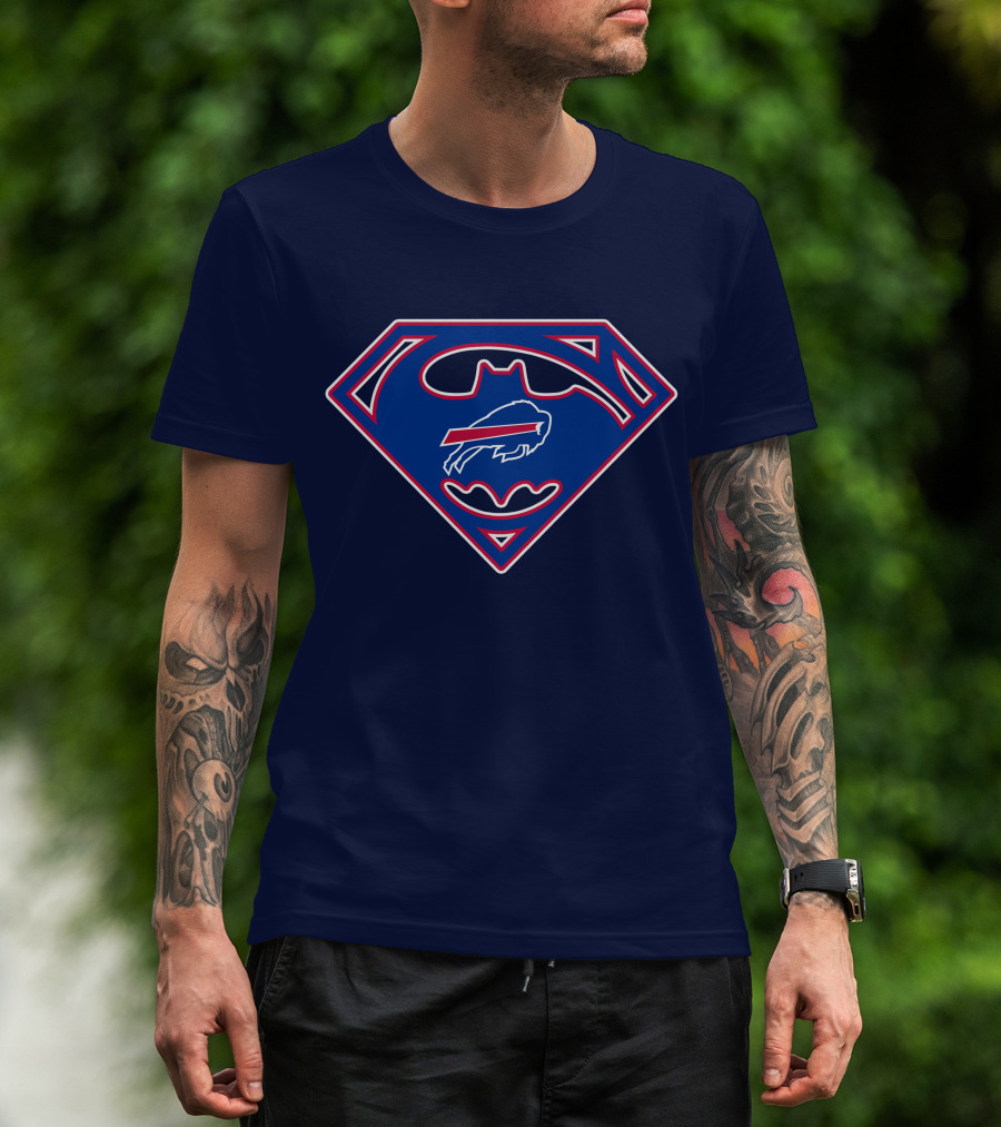 Buffalo Bills Superman Batman Logo Icon T-Shirt