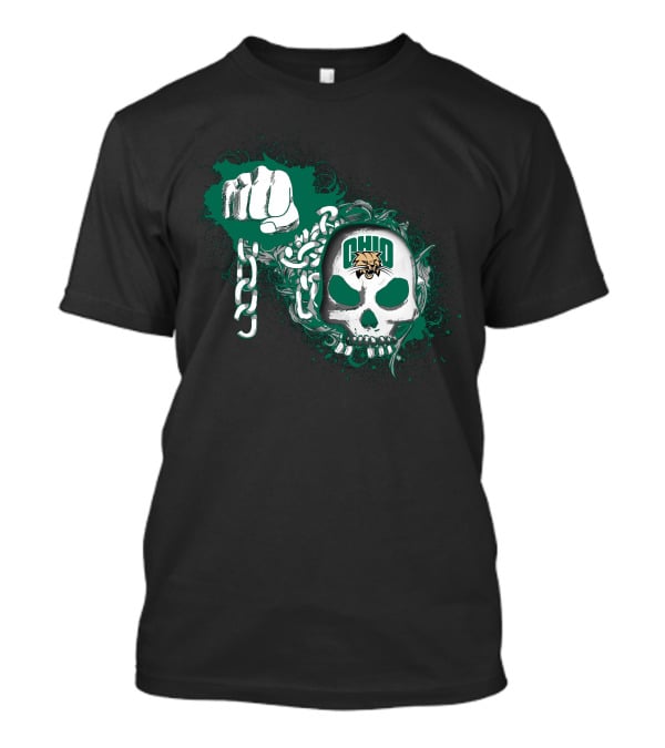 Ohio Bobcats Skull And Chains T-Shirt