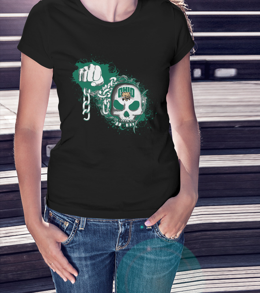 Ohio Bobcats Skull And Chains T-Shirt
