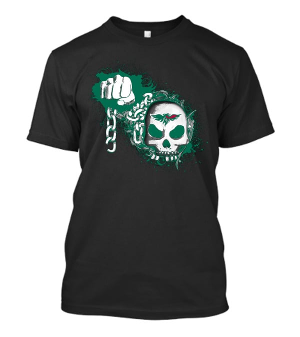 Green Bay Phoenix Skull Fist Chains T-Shirt