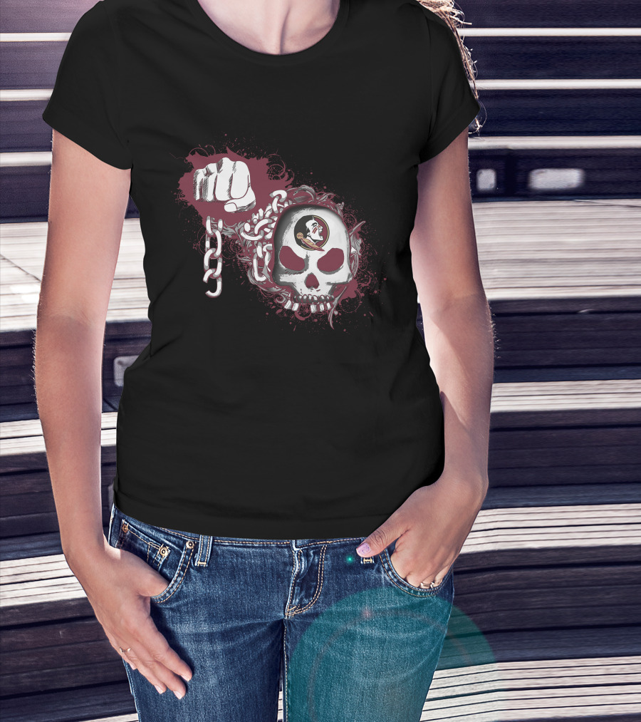 Florida State Seminoles Skull And Chains T-Shirt