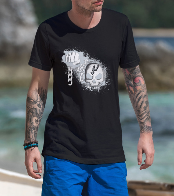 San Antonio Spurs Skull And Fist 196 T-Shirt