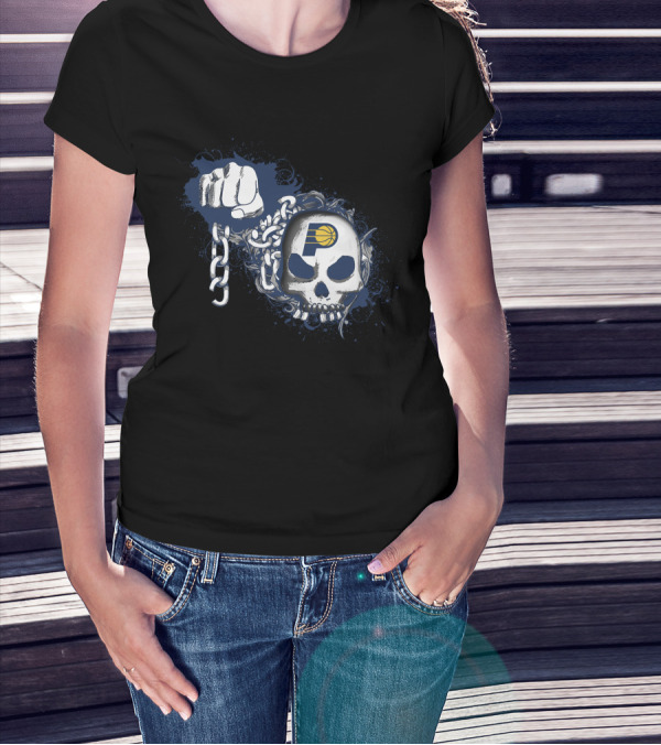 Indiana Pacers Skull Fist Chain T-Shirt