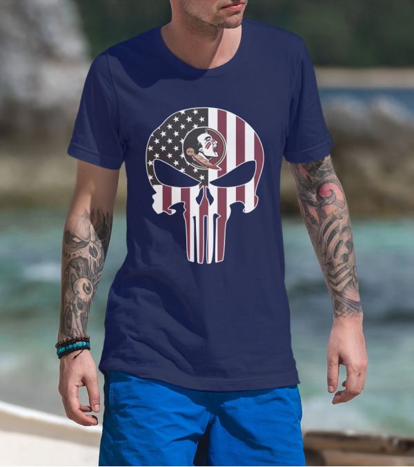 Florida State Seminoles American Flag The Punisher T-Shirt