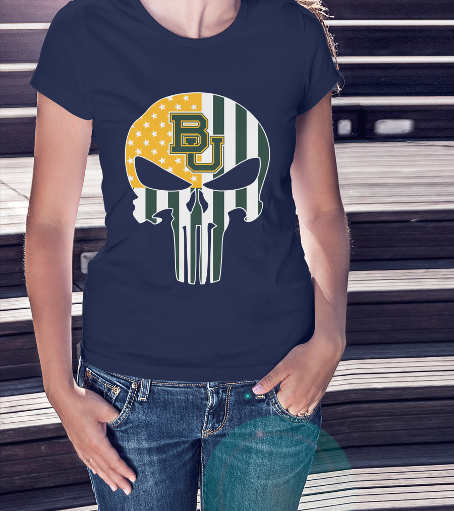 Bears American Flag Skull The Punisher T-Shirt