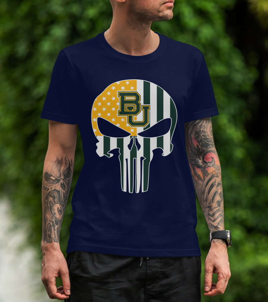 Bears American Flag Skull The Punisher T-Shirt