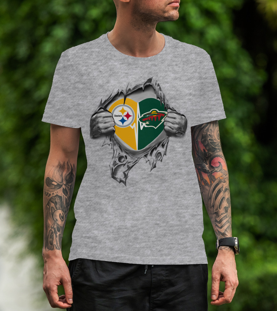 Steelers Minnesota Wild Heart T-Shirt
