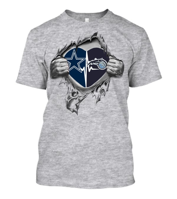 Cowboys Orlando Magic Heartbeat Inside My Heart T-Shirt