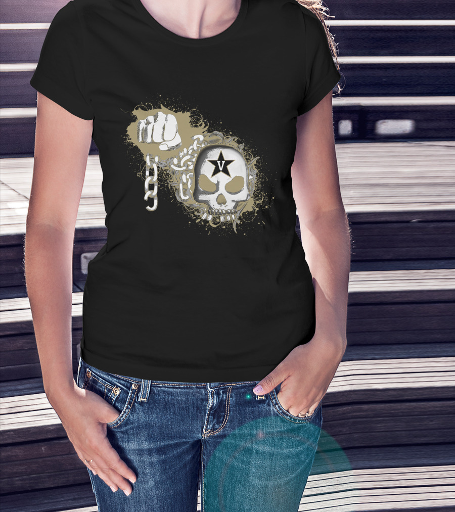 Vanderbilt Commodores Skull And Fist With Star T-Shirt