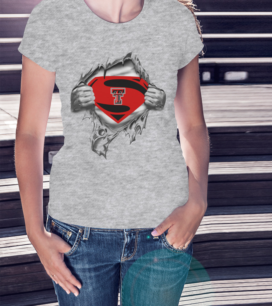 Texas Tech Red Raiders Superman Emblem Revealed T-Shirt