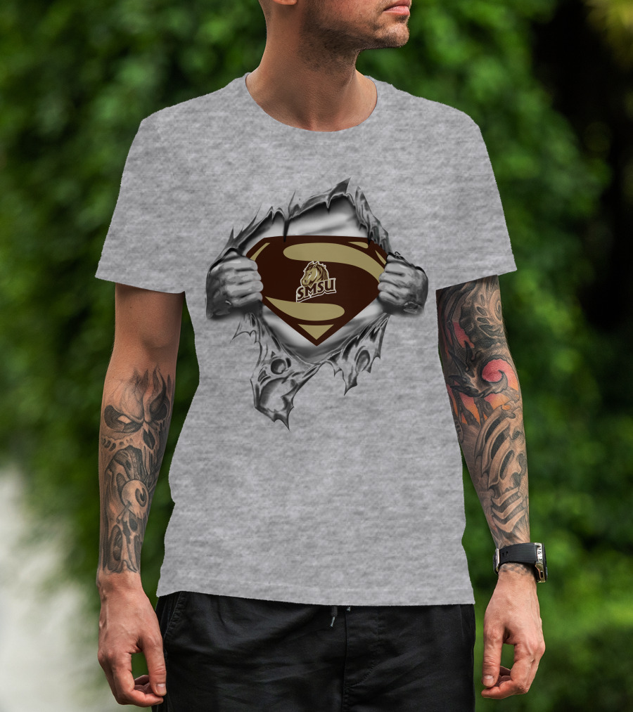 Smsu Mustangs Superman T-Shirt