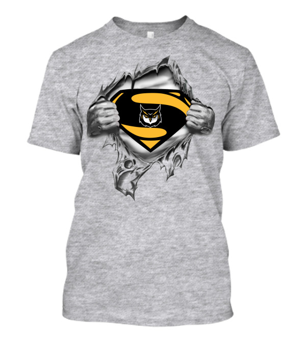 Kennesaw State Owls Superman Logo Rip T-Shirt