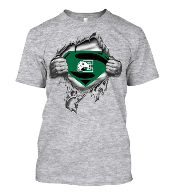 Eastern Michigan Eagles Superman Logo Rip T-Shirt