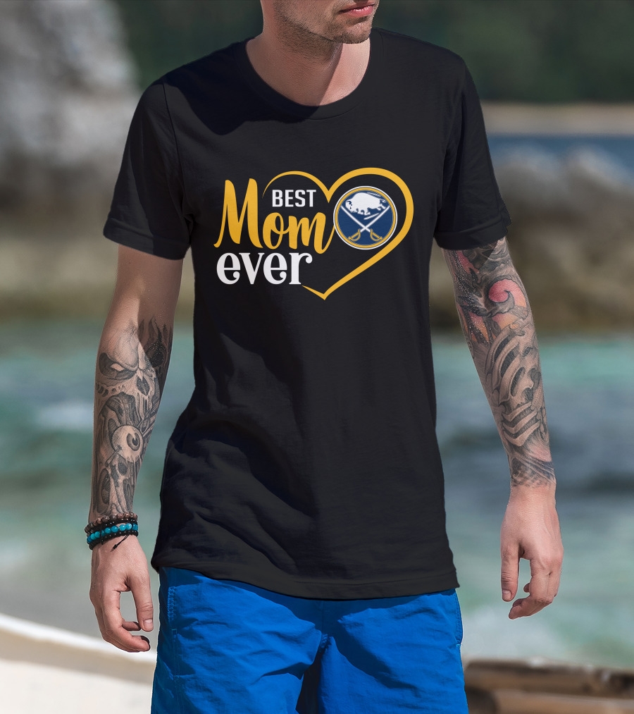 Buffalo Sabres Best Mom Ever Heart T-Shirt