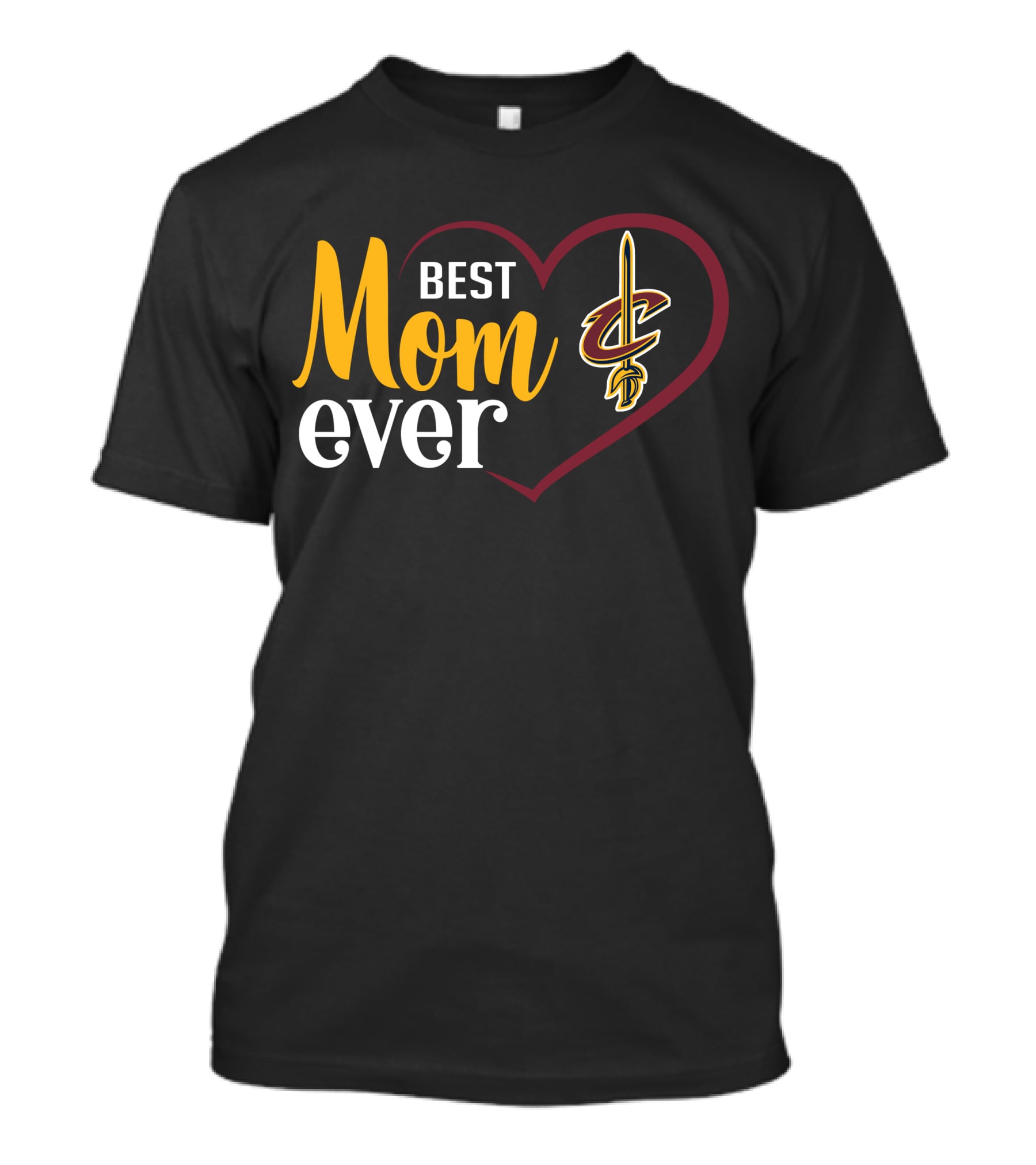 Cleveland Cavaliers Best Mom Ever Heart T-Shirt