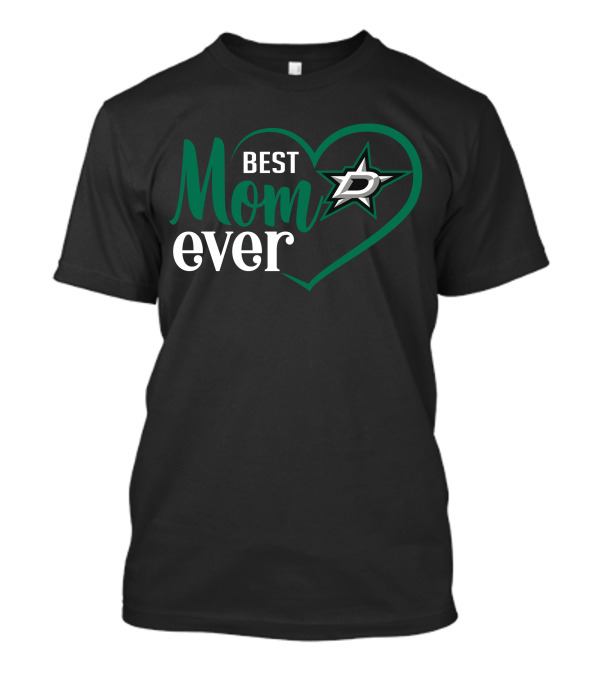 Dallas Stars Best Mom Ever Heart T-Shirt