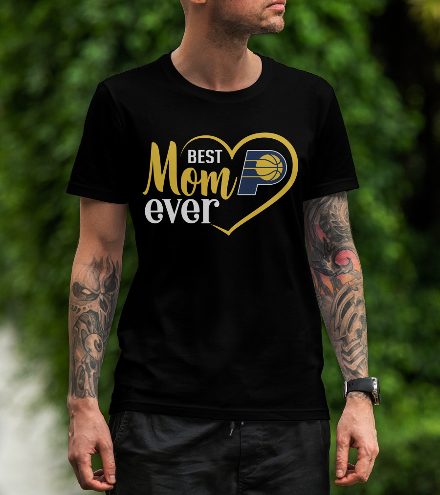 Indiana Pacers Best Mom Ever Heart T-Shirt