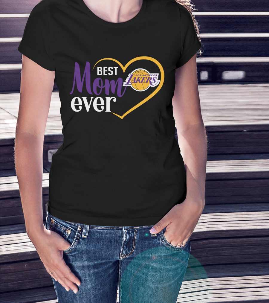 Best Mom Ever Los Angeles Lakers Heart T-Shirt