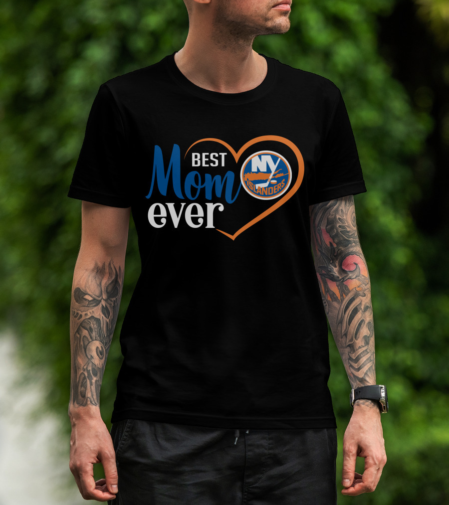 New York Islanders Best Mom Ever Heart T-Shirt