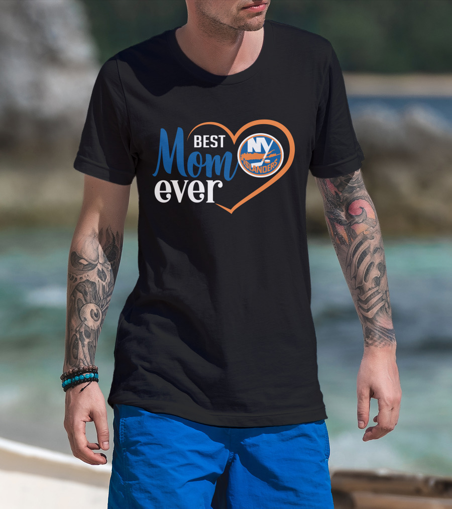 New York Islanders Best Mom Ever Heart T-Shirt