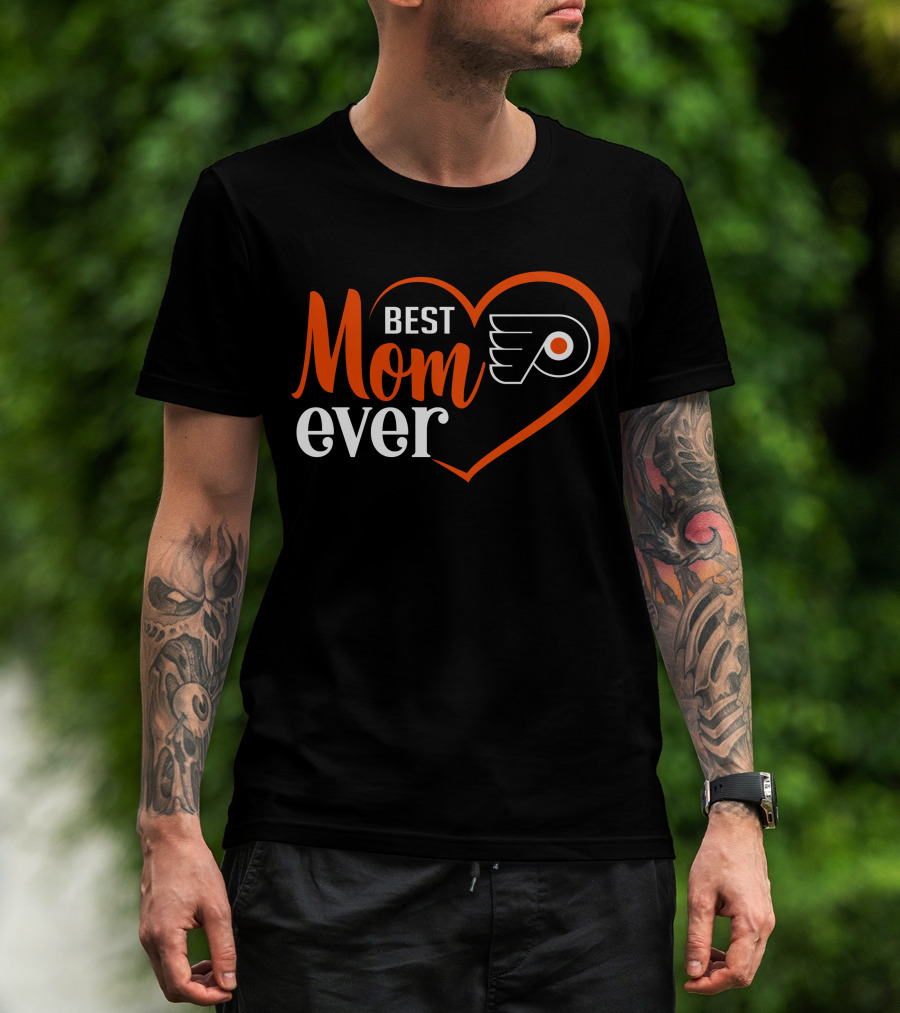 Philadelphia Flyers Best Mom Ever Heart T-Shirt