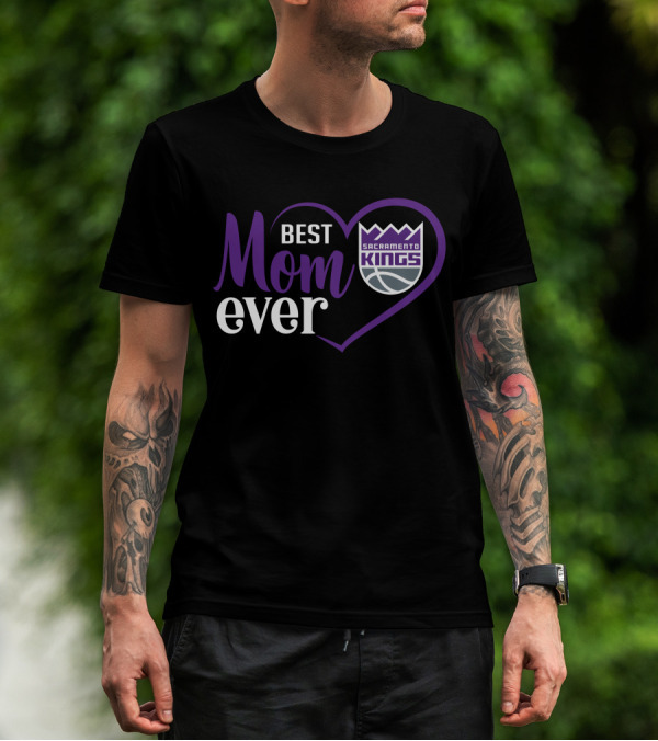 Sacramento Kings Best Mom Ever Heart T-Shirt