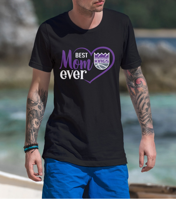 Sacramento Kings Best Mom Ever Heart T-Shirt