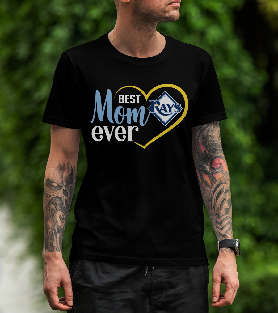 Tampa Bay Rays Best Mom Ever Heart T-Shirt