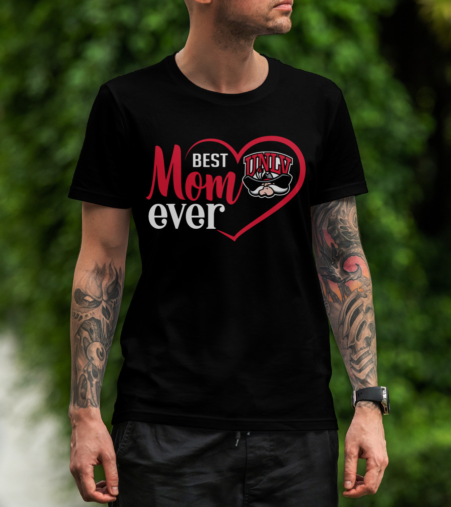 Unlv Rebels Best Mom Ever Heart T-Shirt