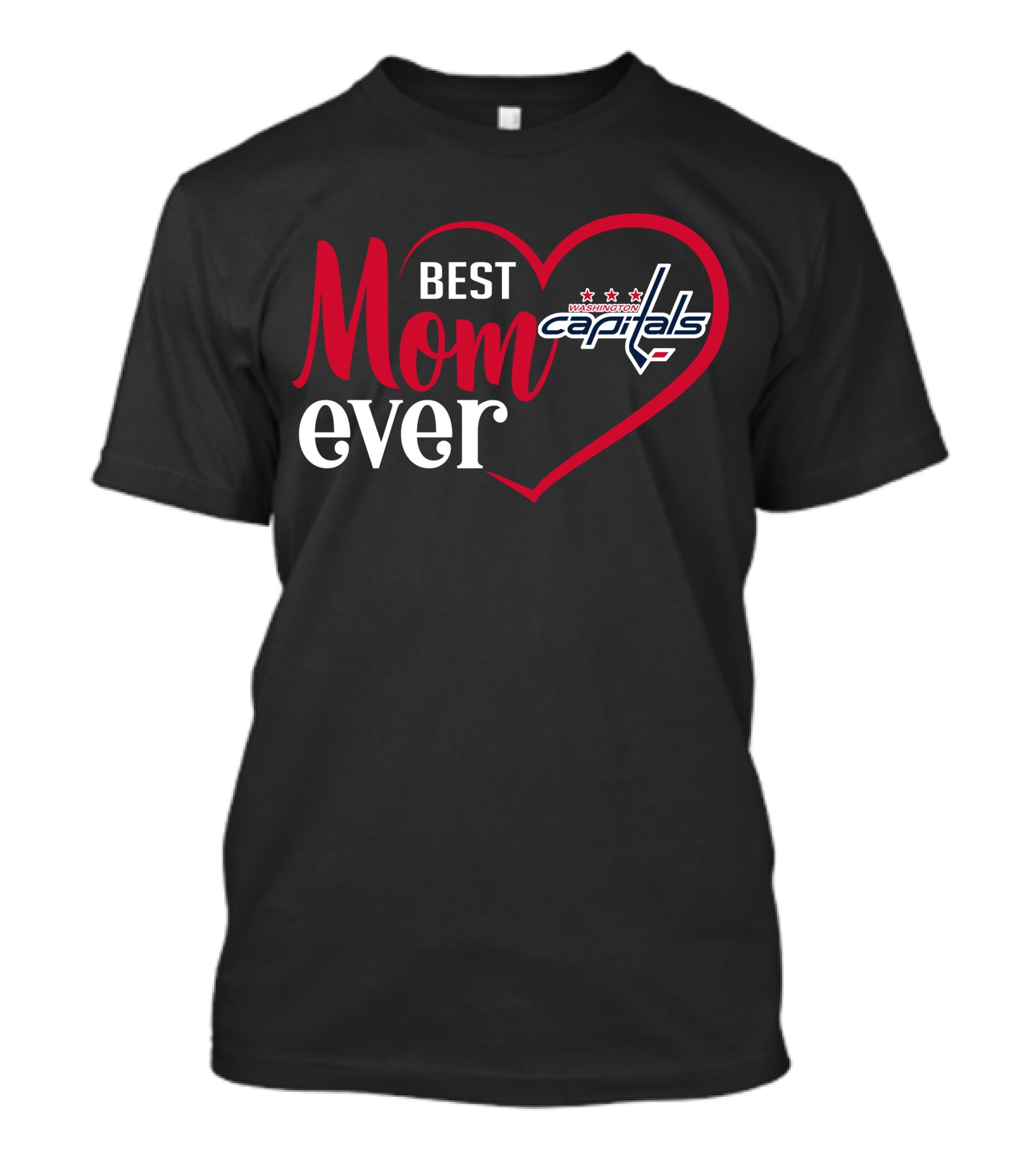 Washington Capitals Best Mom Ever Heart T-Shirt