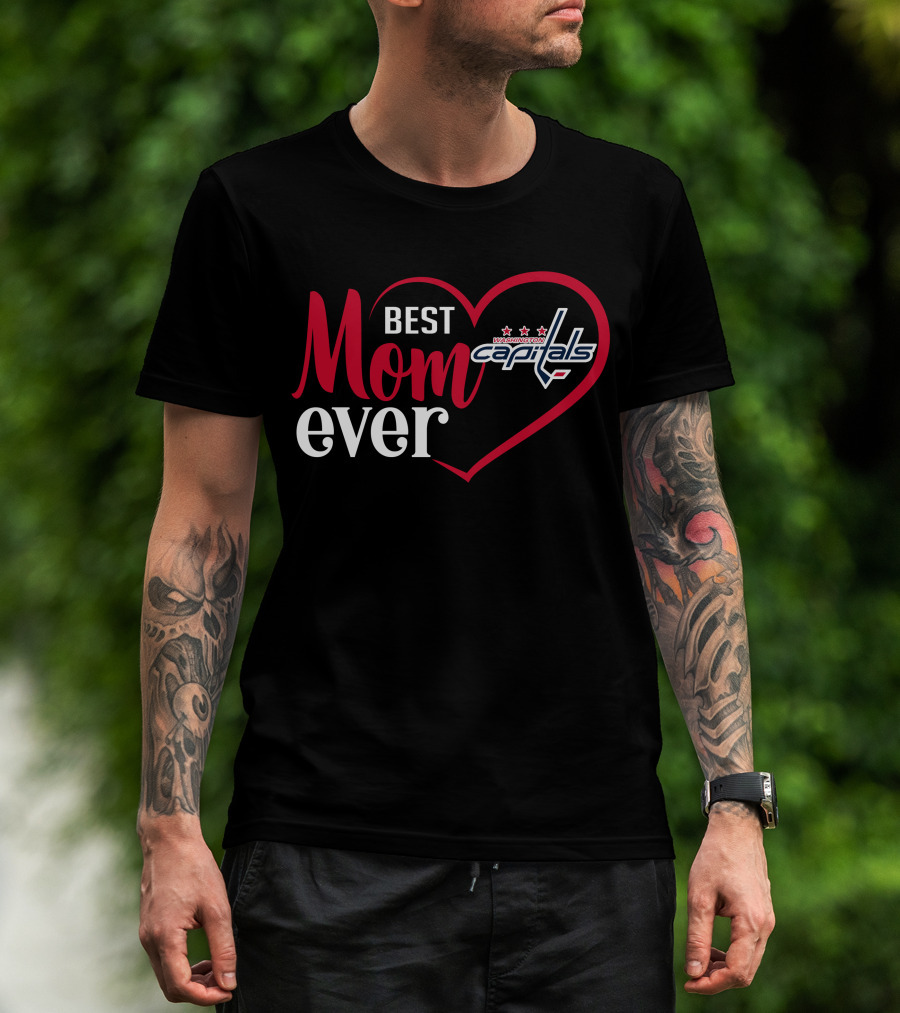 Washington Capitals Best Mom Ever Heart T-Shirt