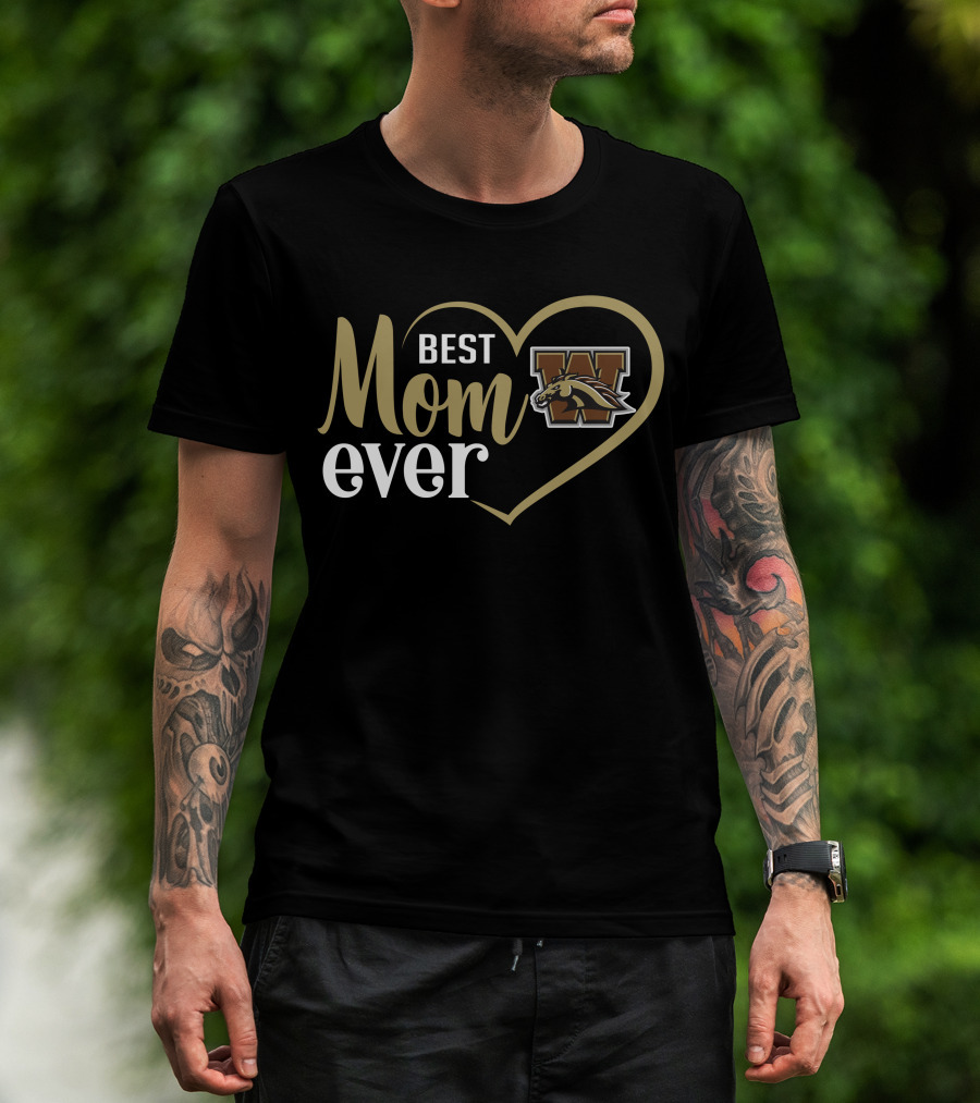 Best Mom Ever Western Michigan Broncos Heart T-Shirt