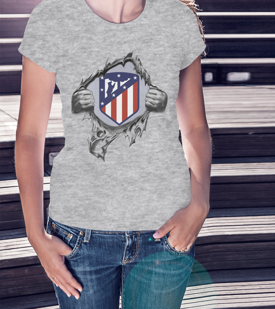 Atletico Madrid Super Fan Crest Tear T-Shirt