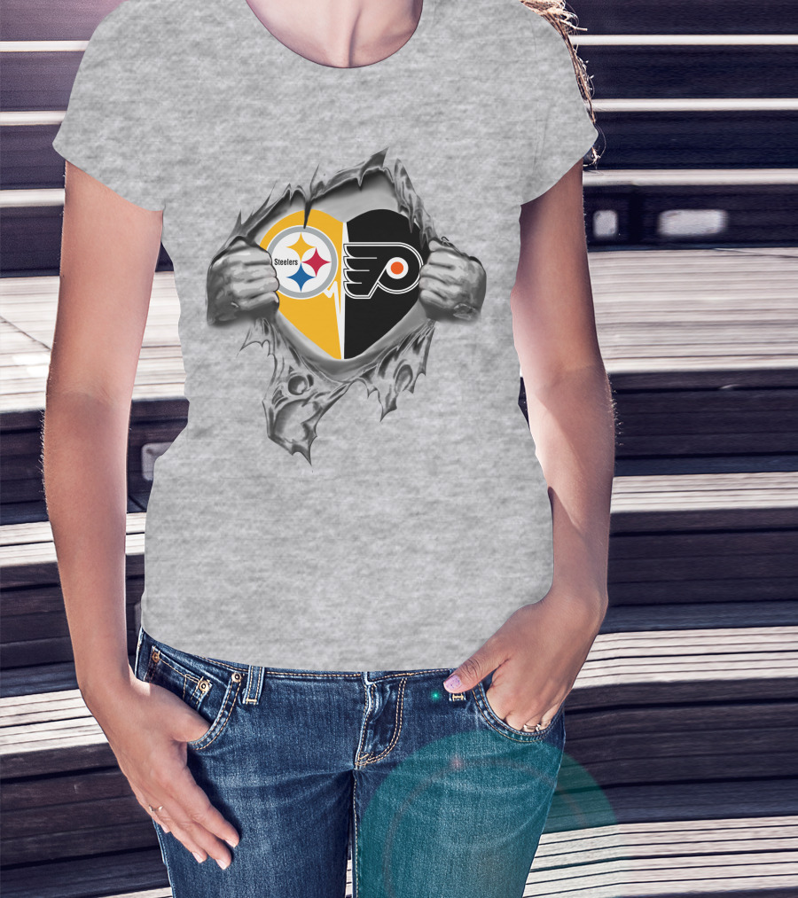 Steelers And Flyers It's In My Heart T-Shirt