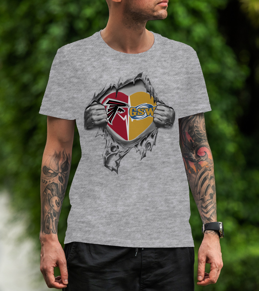 Falcons Georgia Southwestern Hurricanes Heart T-Shirt