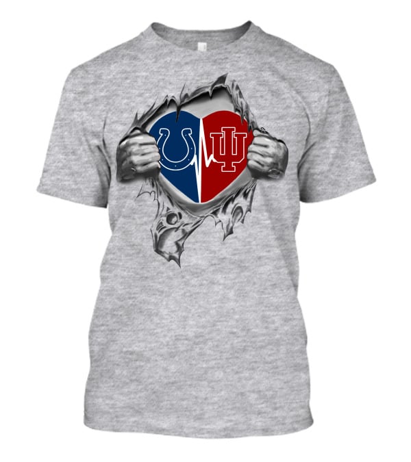 Colts Indiana Hoosiers Heartbeat Passion T-Shirt
