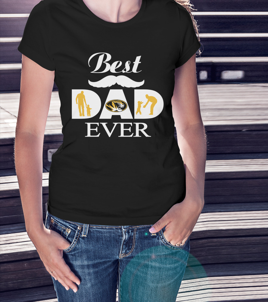 Best Dad Ever Missouri Tigers T-Shirt