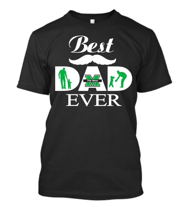 Best Dad Ever Marshall Thundering Herd M Logo Father's Day T-Shirt