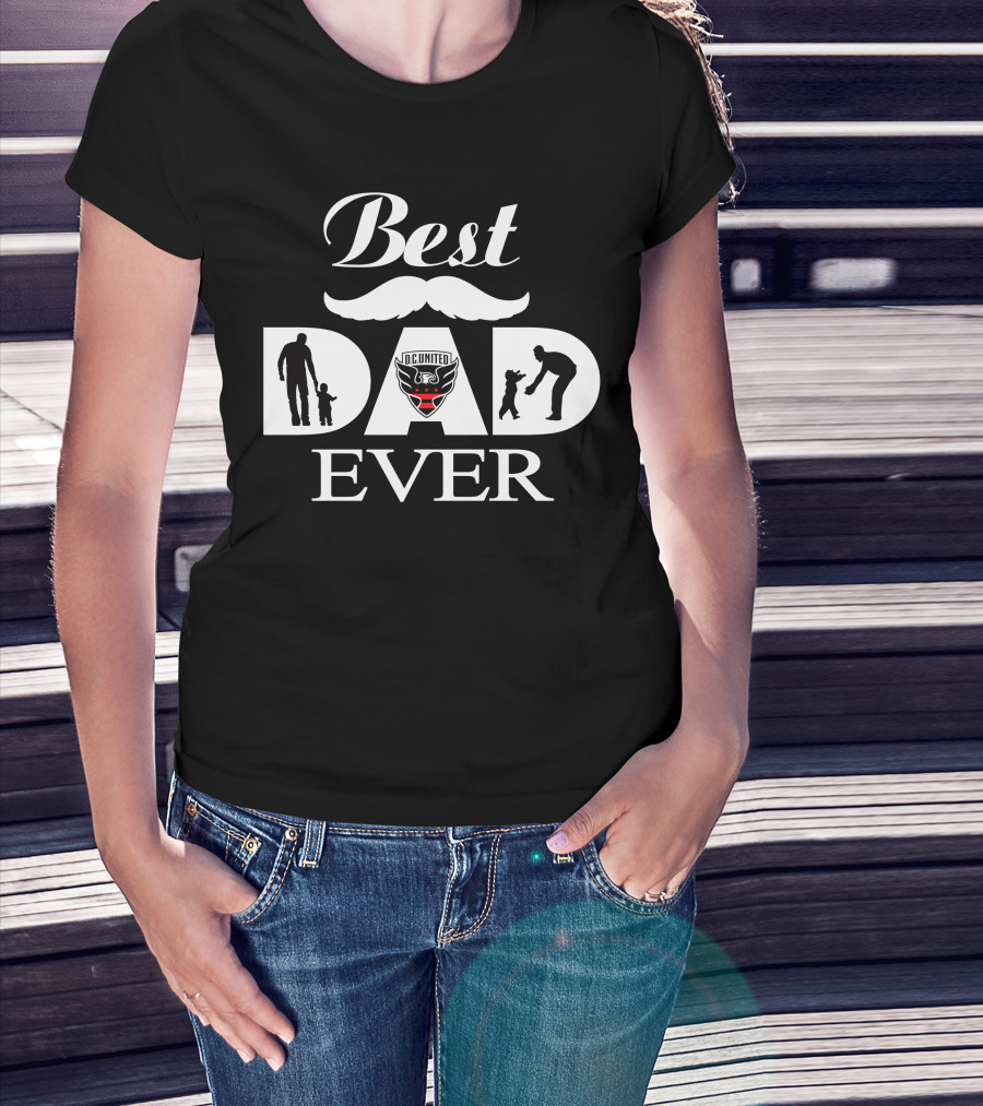 Best Dad Ever Dc United Father's Day Silhouette T-Shirt