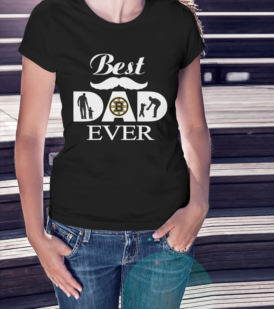 Boston Bruins Best Dad Ever Father's Day Gift 155 T-Shirt